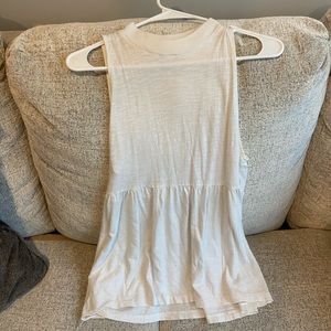 American Eagle White High Neck Tank